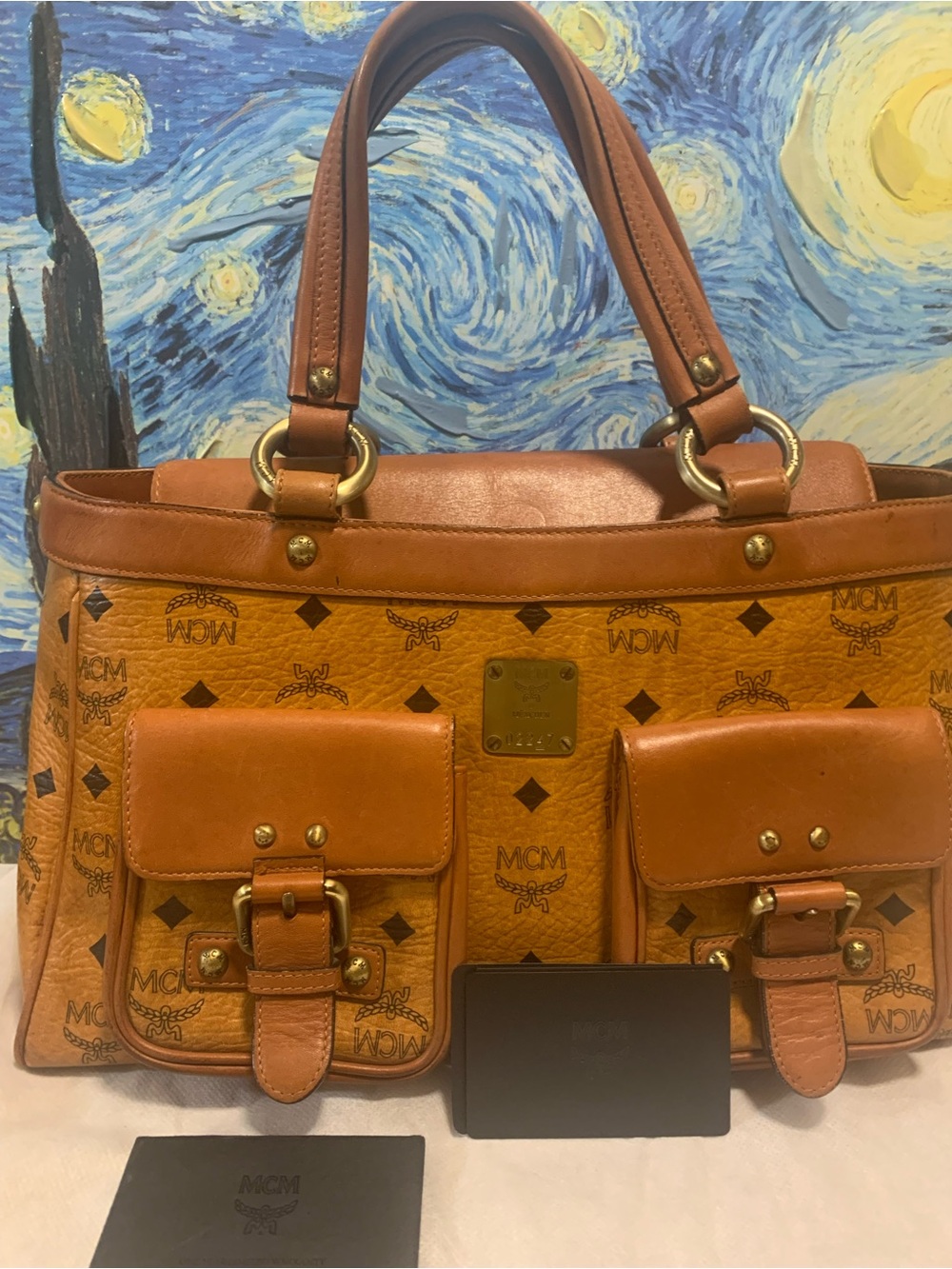 MCM Cognac handbag / shoulder bag limited Edition with COA - Picture 14 of 14